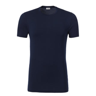 Zimmerli Crew-Neck T-Shirt in Navy Blue - SARTALE