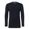 Zimmerli Crew-Neck T-Shirt with Long Sleeve in Dark Blue - SARTALE