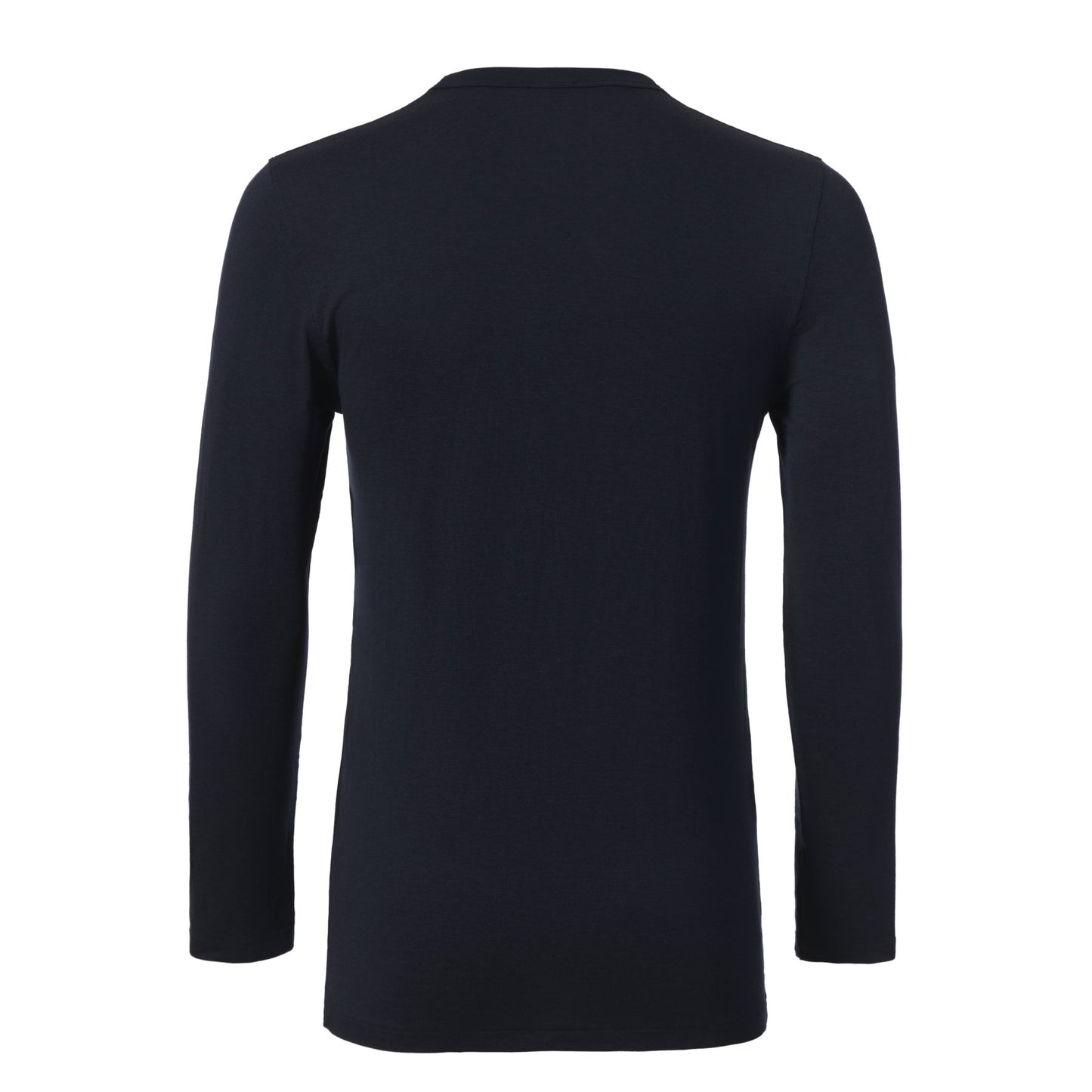 Zimmerli Crew-Neck T-Shirt with Long Sleeve in Dark Blue - SARTALE